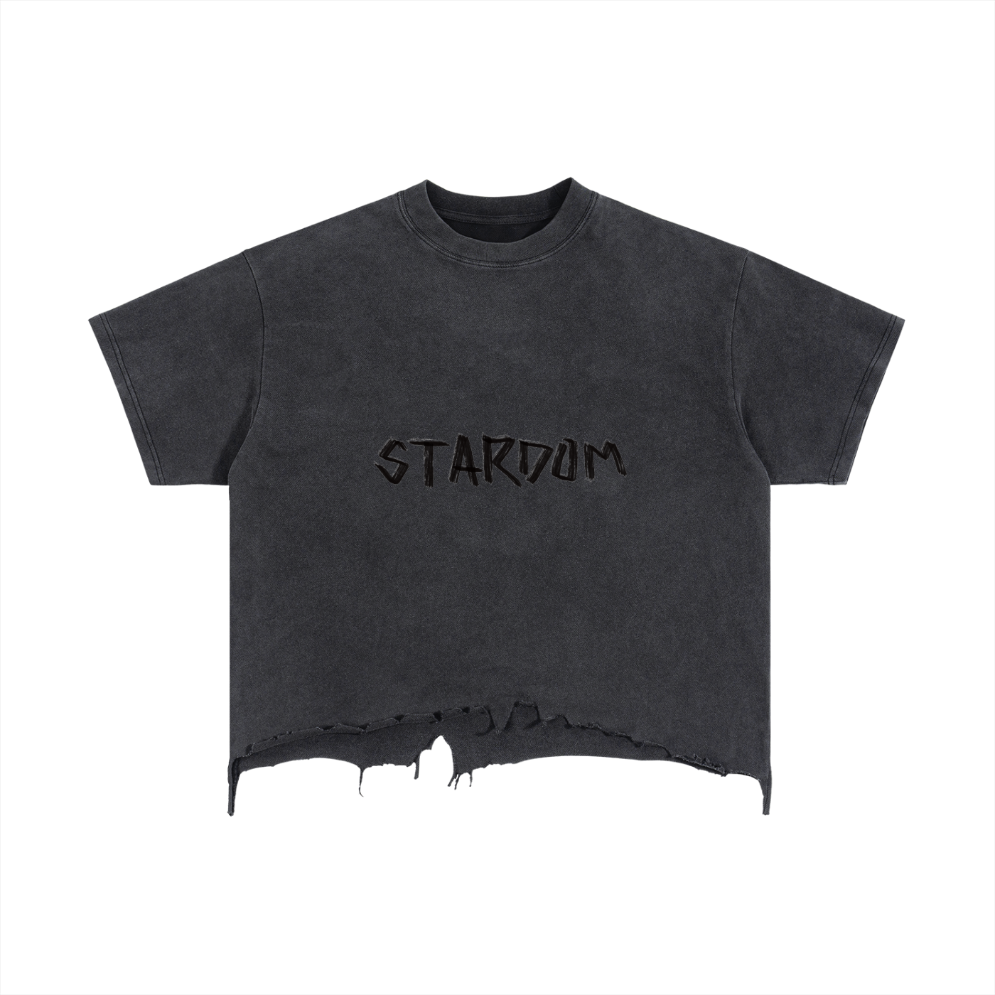 REMEMBER WHO YOU ARE Boxy Distressed Hem T-Shirt